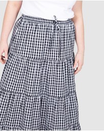 Love Your Wardrobe - Stacey Gingham Maxi Skirt