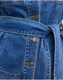 The Fated - Layla Denim Vest with Tie