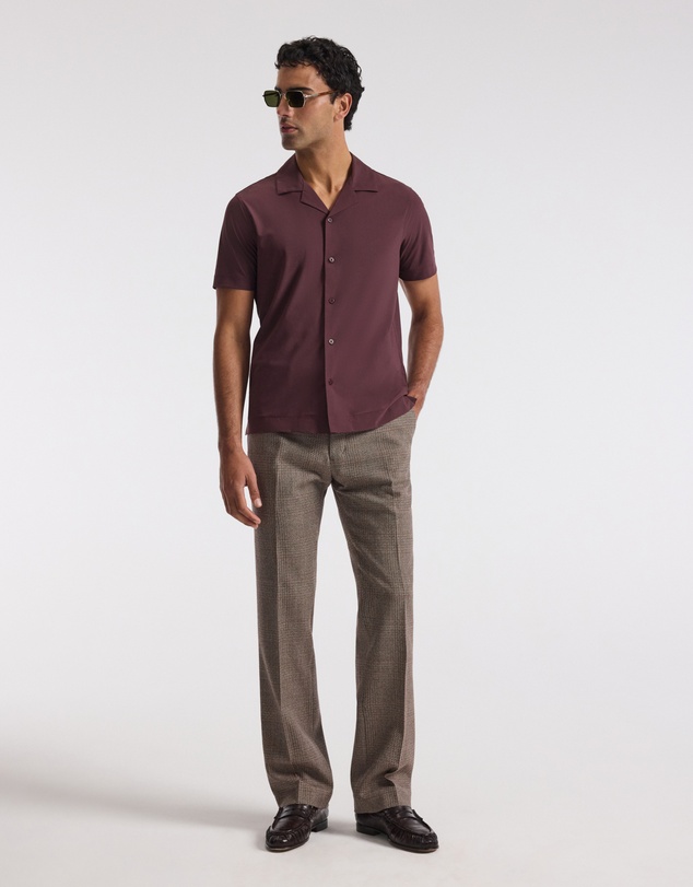 Calibre - Performance Cuban Collar Shirt Burgundy