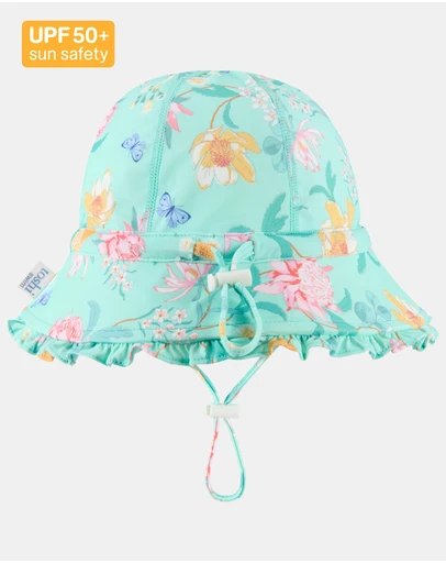 Toshi - Swim Bell Hat Ripple -  Waratah Mint S