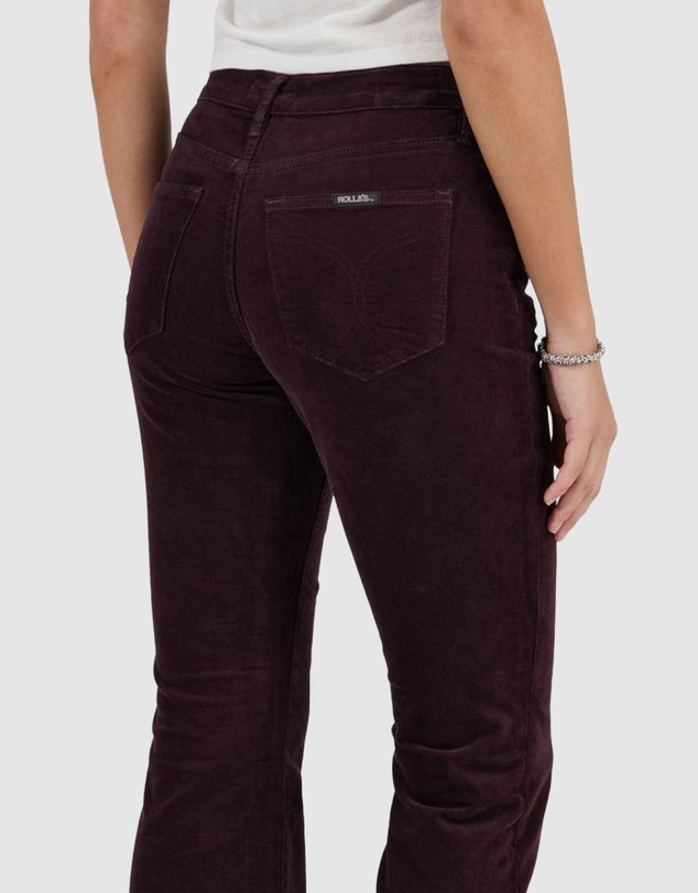 Rolla's - Downtown Flare Jean - Velvet Dark Cherry