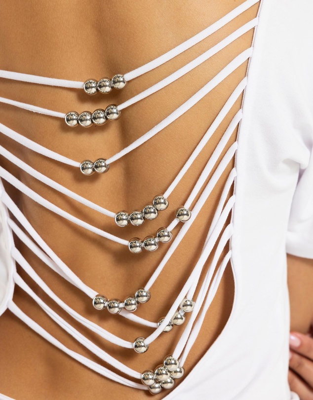 Jaded London - Beaded Backless Jersey Top