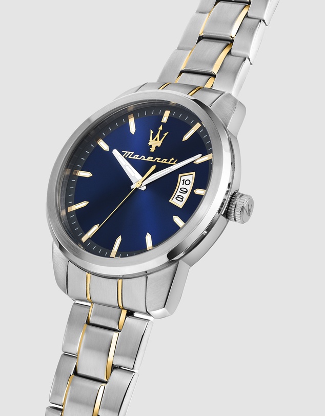 Maserati - Maserati Successo 42mm Blue Dial Two Tone Stainless Steel Strap  Watch