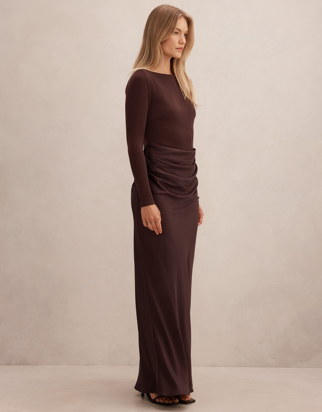 Forever New - Briella Boat Neck Drape Maxi Dress