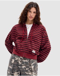 BDG By Urban Outfitters - BDG Easy Stripe Zip Hoodie