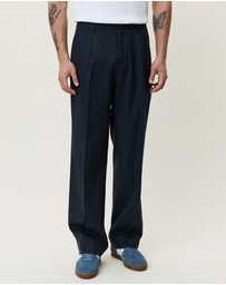Les Deux - Pleated Twill Suit Pants