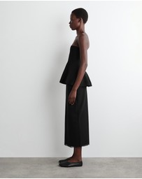 COS - Sheer-Detail Knitted Midi Skirt