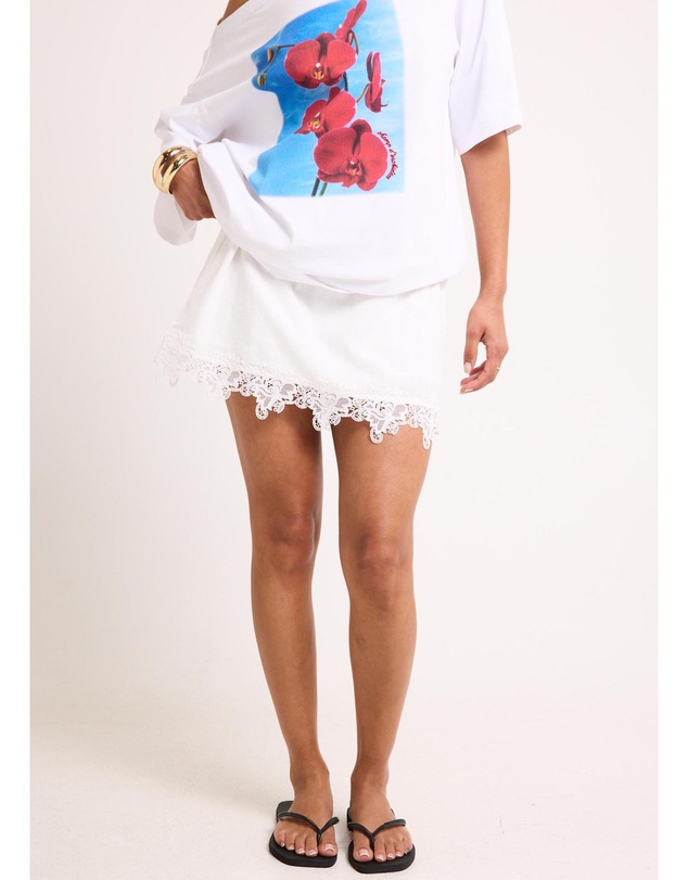 Subtitled - Adria Lace Mini Skirt