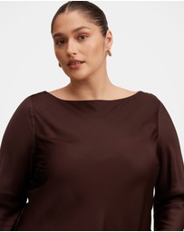 Forever New Curve - Rae Curve Boatneck Blouse