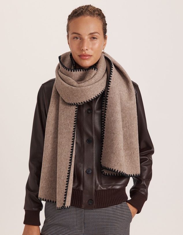 SABA - Kayla Contrast Stitch Scarf