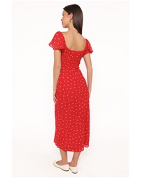 Petal & Pup - Sherrie Maxi Dress - Red Polka Dot