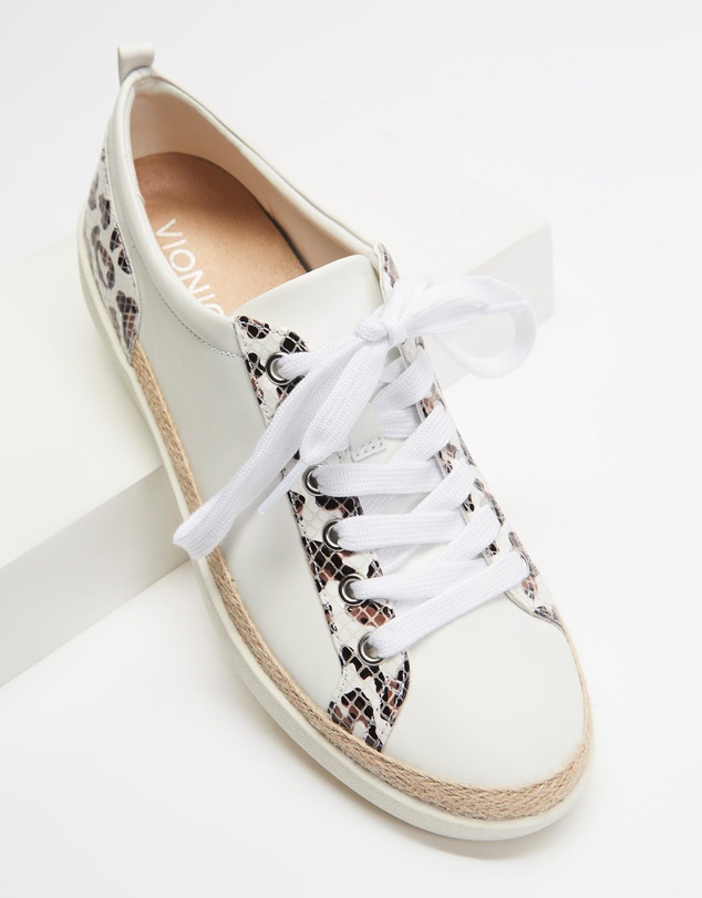 Vionic - Winny Lace-Up Casual Sneaker - White Leopard
