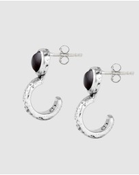 Haze & Glory - ICONIC EXCLUSIVE - Earrings Male Black Tigers Eye 925 Sterling Silver