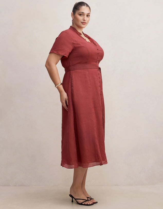 Forever New Curve - Therese Curve Short Sleeves Midi Dress