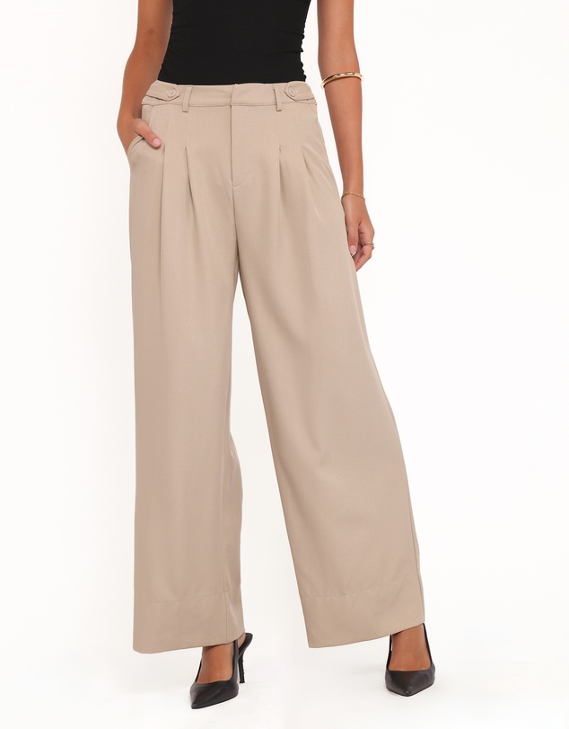 Petal & Pup - Adrian Adjustable Waist Pants - Taupe