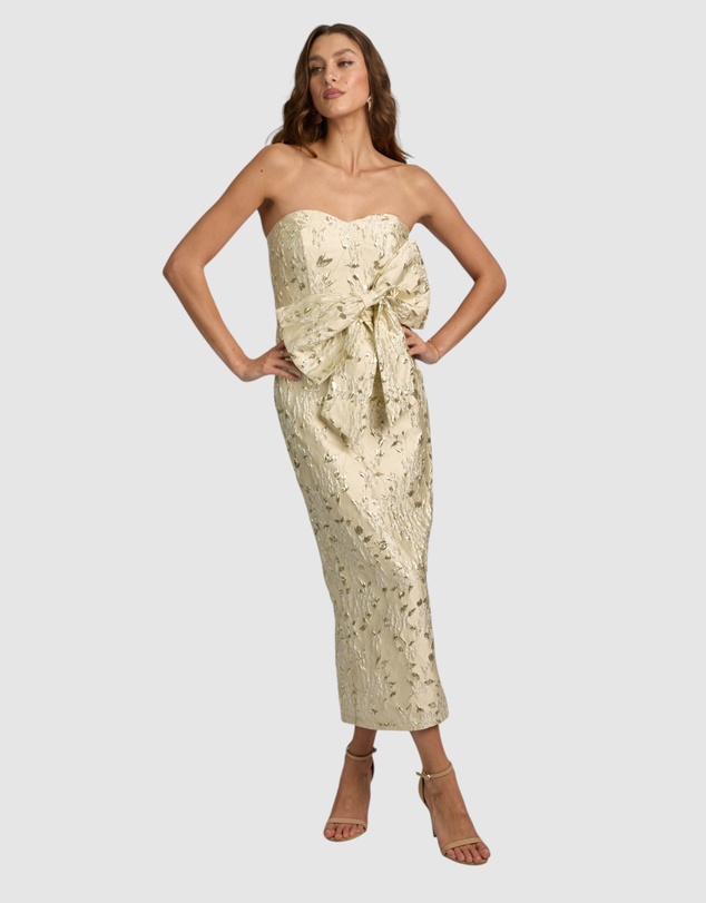 Romance by Honey and Beau - Crechia Jacquard Bow Dress