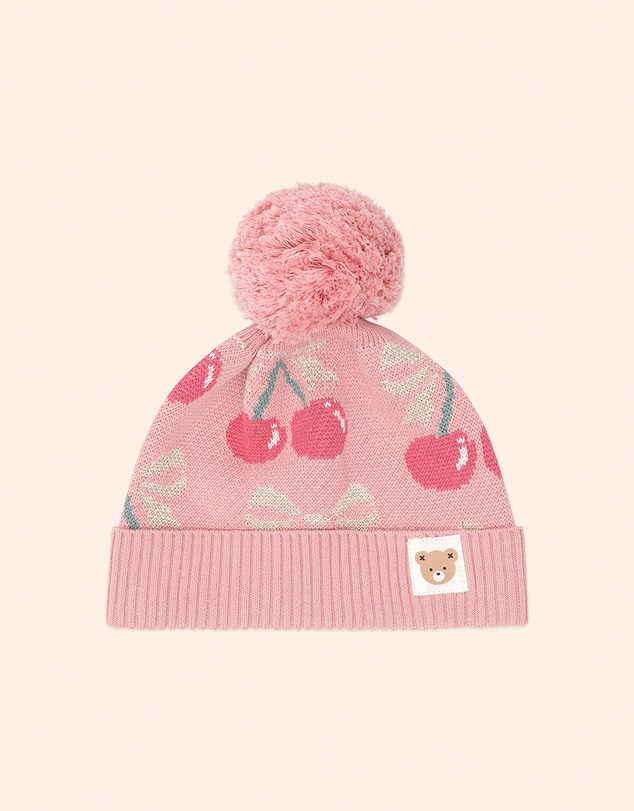 Huxbaby - Cherry Bow Beanie - Babies-Kids