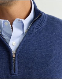 Oxford - Robert Zip Neck Knit Pullover