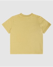 Skwosh - Easy Tiger Kids Slang Tee in Mustard