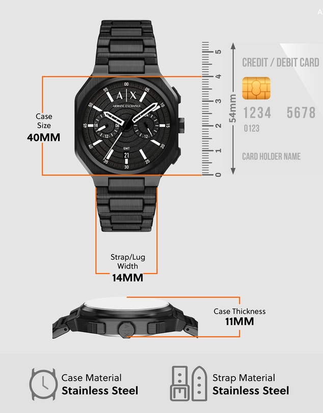 Armani Exchange - Black Chronograph Watch