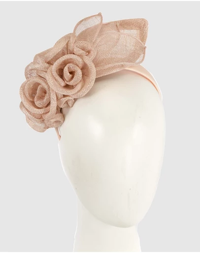 Max Alexander - Flower Sinamay Nude Fascinator Headband