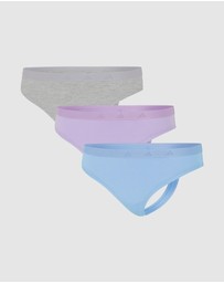 adidas Sportswear - 3 Pack Active Essentials Cotton Low Rise Thong Underwear