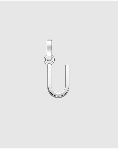Rosefield - Pendant Silver Tone Letter U
