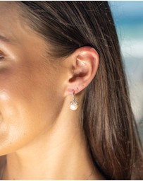 Georgini - Palm Cove Pink Freshwater Pearl Earrings Silver