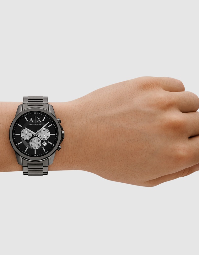 Armani Exchange - Gun-Metal Chronograph Watch