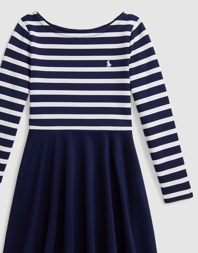 Polo Ralph Lauren - Striped Stretch Ponte Dress - Kids