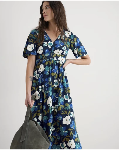 Seasalt - Seasalt Cornwall Navy Chateaux Dress (Half Sleeve)