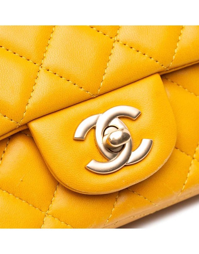 Pre-Loved by Azura Reborn - Pre-Loved Mini Rectangular Classic Lambskin Single Flap