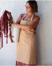 Mosey Me - Mango Seersucker Apron