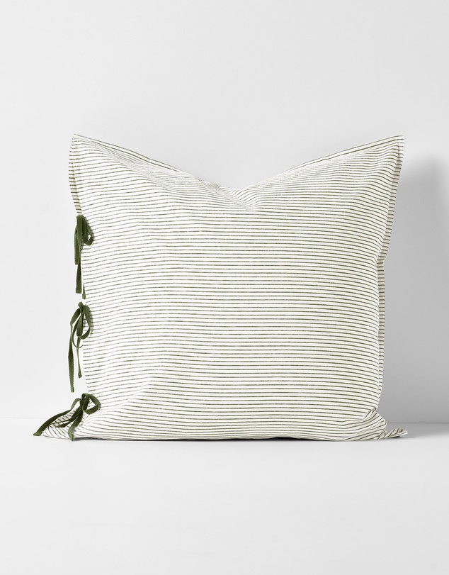 Aura Home - Chambray Mini Stripe European Pillowcase