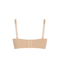 City Chic - Plus Size Luxe Microfibre Strapless Bra - cafe
