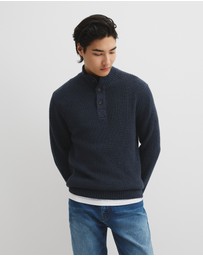 Country Road - Workwear Australian Cotton Funnel Neck Knit