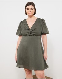 Atmos&Here Curvy - Lucia Puff Sleeve Mini Dress