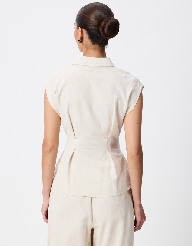Tussah - Joanna Linen Blend Tie Front Shirt