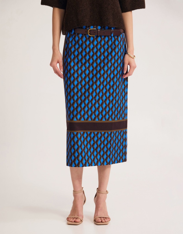 Oxford - Nora Stretch Midi Skirt