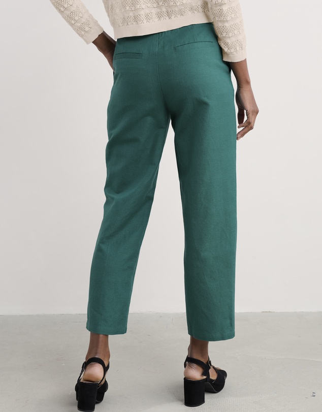 Seasalt - Seasalt Cornwall Green Westlin Straight Leg Suit Trousers