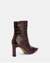 Wittner - Nina Croc Embossed Leather Ankle Boots