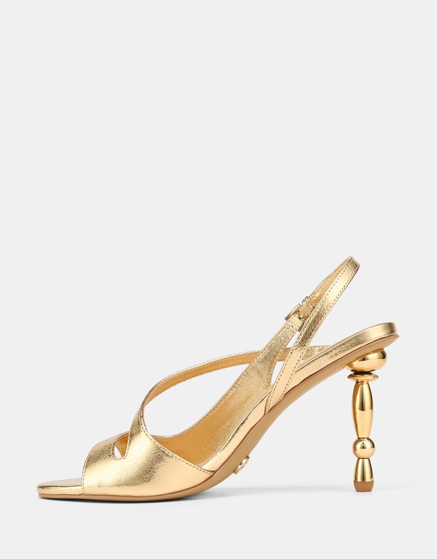 Wittner - Yen Metallic Leather Heel Sandals