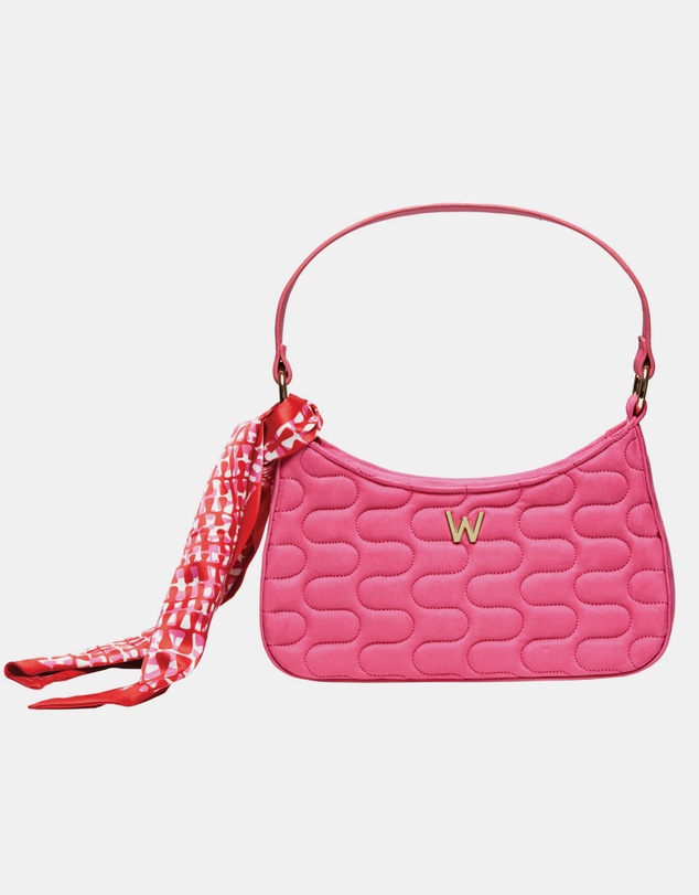 Wolf - Wolf Mimi Swirl Shoulder Bag with Scarf Pink Flash