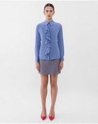Farage - Ruffle Silk Shirt