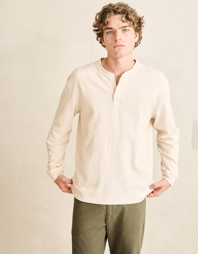 Rhythm - Vintage Jersey LS Henley Shirt