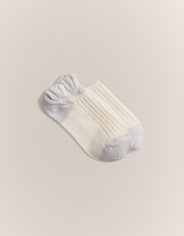 Trenery - Low Cut Rib Sock in White