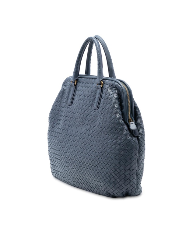 Pre-Loved by Azura Reborn - Pre-Loved Nappa Intrecciato Frame Top Handle Bag