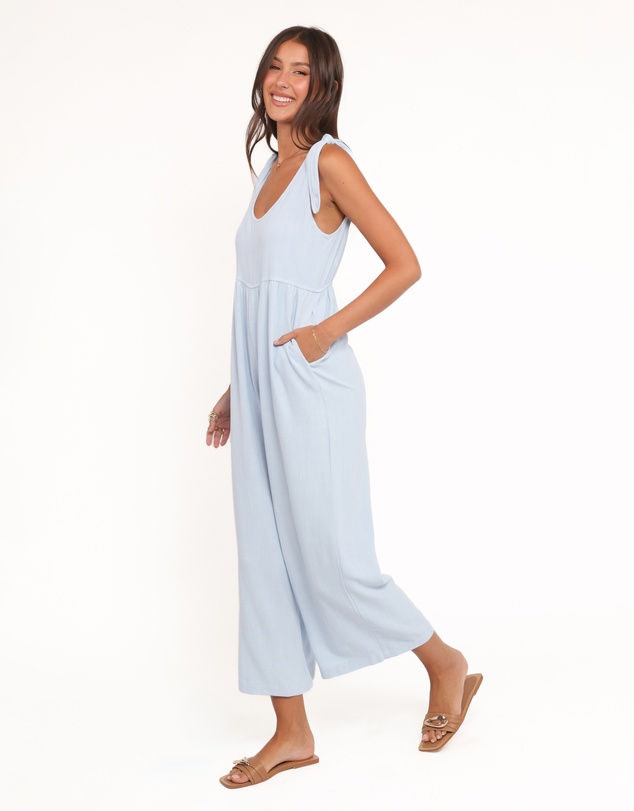 Petal & Pup - Ayla Linen Jumpsuit - Light Blue