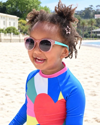 Sunbug - Sparkle Pink Phantos Polarised Sunglasses