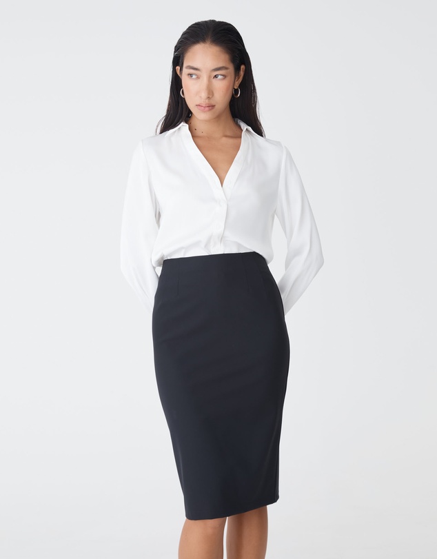 Forcast - Lila V-neck Satin Blouse